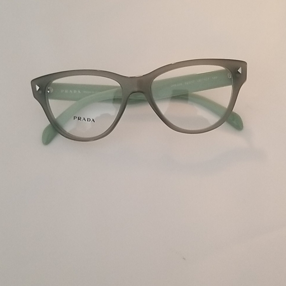 PRADA Two Tone-Green Eyeglass Frames NEW / No Case - Picture 7 of 11